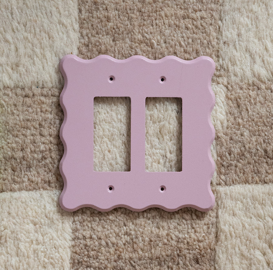 Painted Outlet Cover Plate in Rosy Mauve