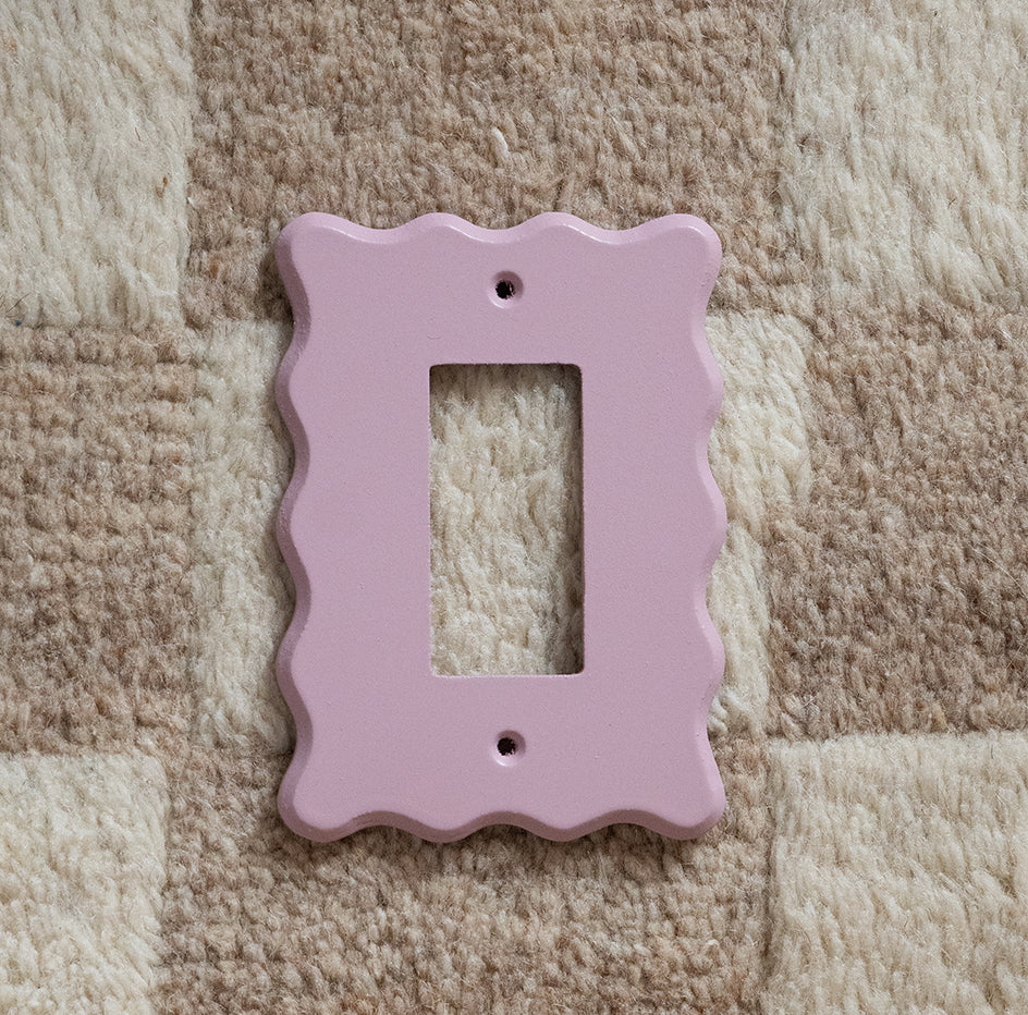 Painted Outlet Cover Plate in Rosy Mauve