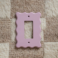 Painted Outlet Cover Plate in Rosy Mauve